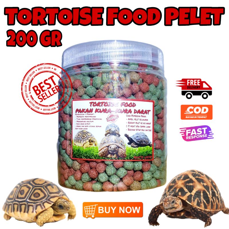 [200 GR IN JAR] Makanan pakan pelet kura kura darat sulcata sulkata pardalis indian star aldabra rus