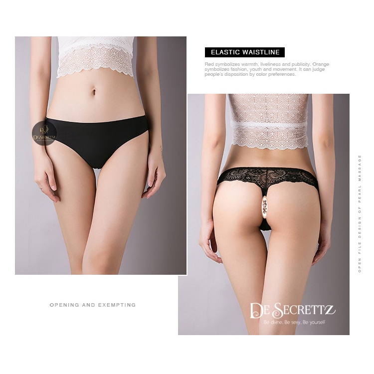 DeSecrettz PANTIES #052 Celana Dalam Wanita, Sexy Lace Panties Model Low Waist, Soft Touch Cotton