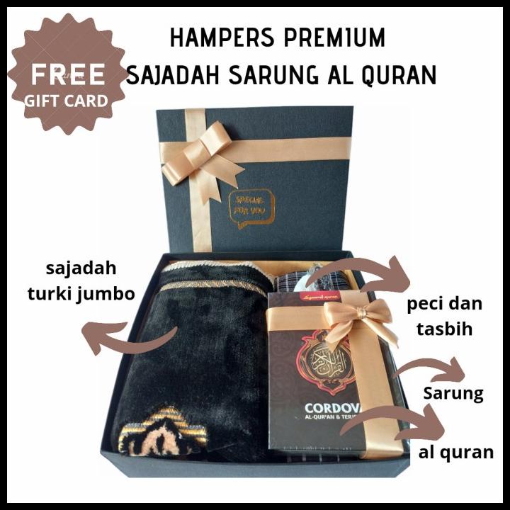 

Hampers Premium Kado Hadiah Ulang Tahun Sajadah Sarung Al Quran