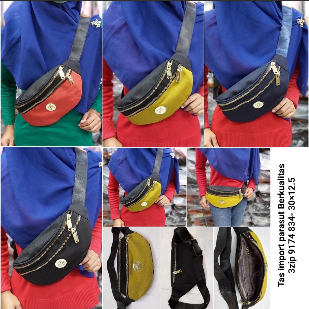 Tas pinggang selempang / bumbag /waistbag / slingbag / crossbodybag wanita