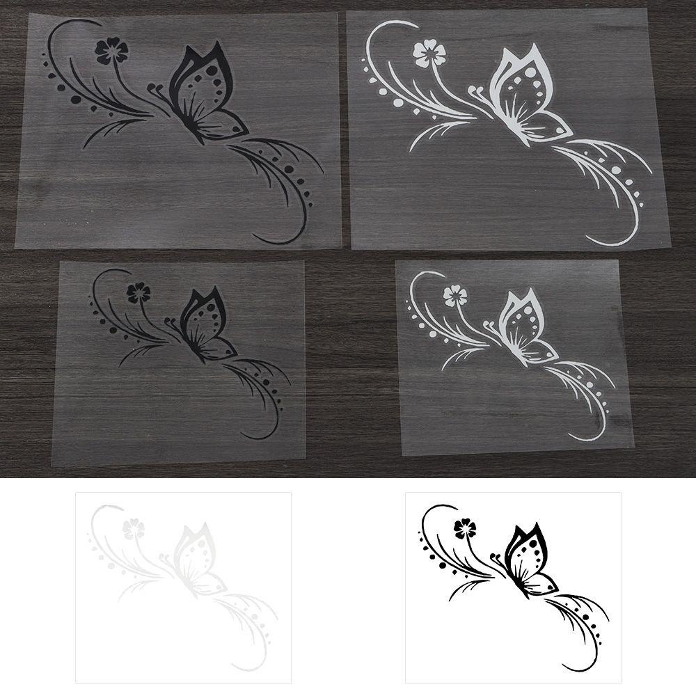 Populer Stiker Mobil Aksesoris Eksterior Anti Air PVC Butterfly Flower