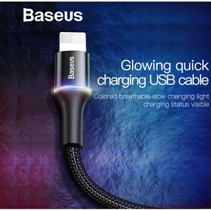 Kabel Lightning LED Halo Fast Charging BASEUS