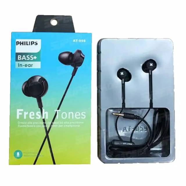 (ba) HEADSET BRAND PHILIPS AT-059 BASS In-Ear EARPHONE