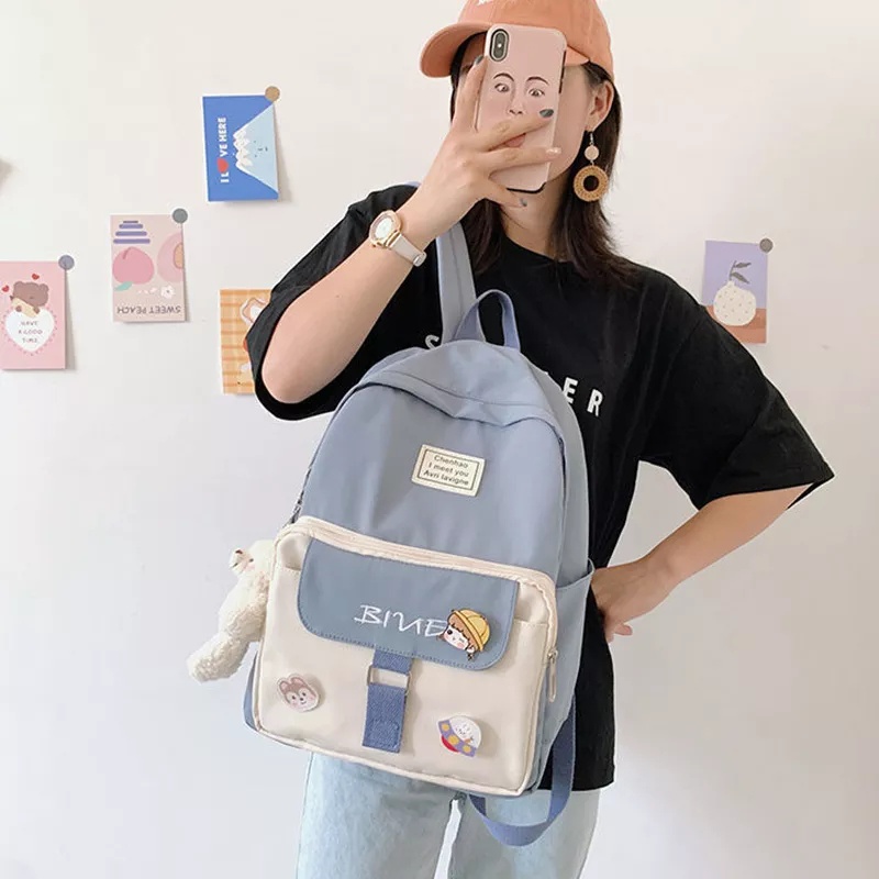 Tas Ransel Wanita Motif Kartun Kekinian Terbaru Tas Ransel Sekolah Remaja Murah Tas Ransel Wanita Korea Tas Sekolah Murah