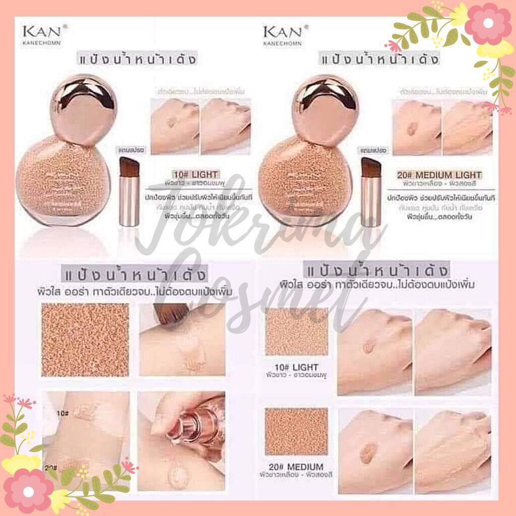 (CYBER) COD TERBARU  KAN Liquid Foundation Premium with Brush (Fondesyen Glowing)