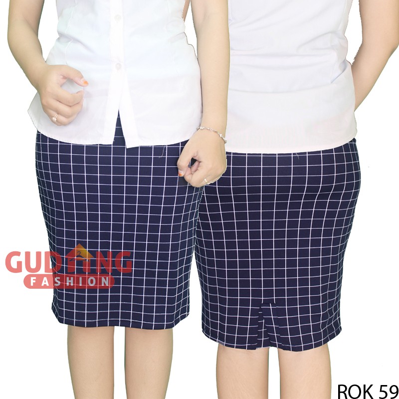 Rok Span Scuba Pendek / Rok Kerja Pendek / Rok Casual/ Rok Pendek (COMB)