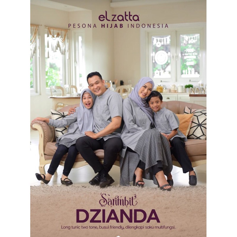 Sarimbit Dzianda Couple Keluarga Elzatta Hijab
