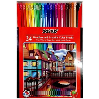 Joyko Pensil Warna 24 Color CP-115 | Joyko Pensil Warna Bisa Dihapus