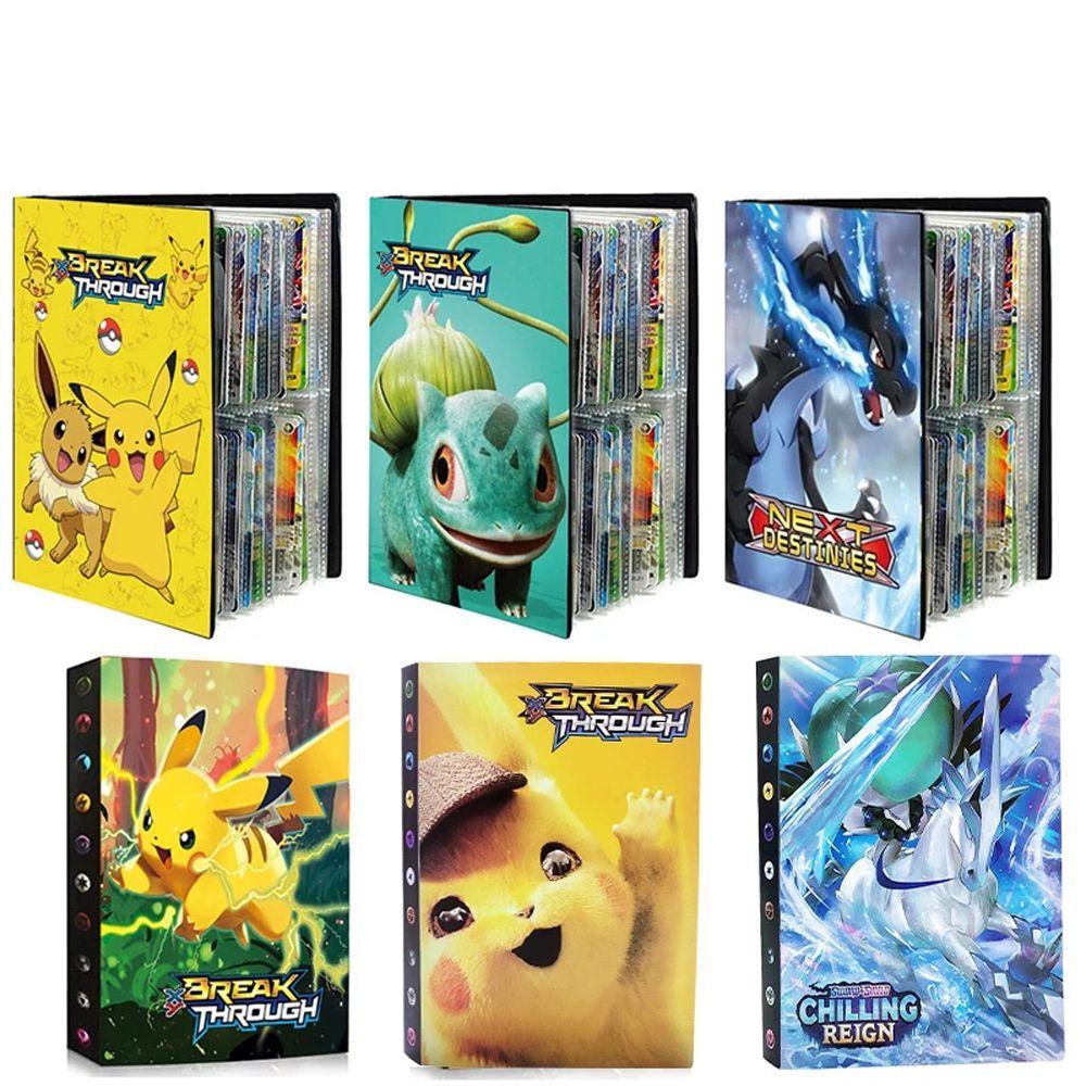 Lanfy Kartu Pokemon Album Pokemons Mainan Kartun Pikachu Anime Display Binder VMAX GX EX Collection Folder