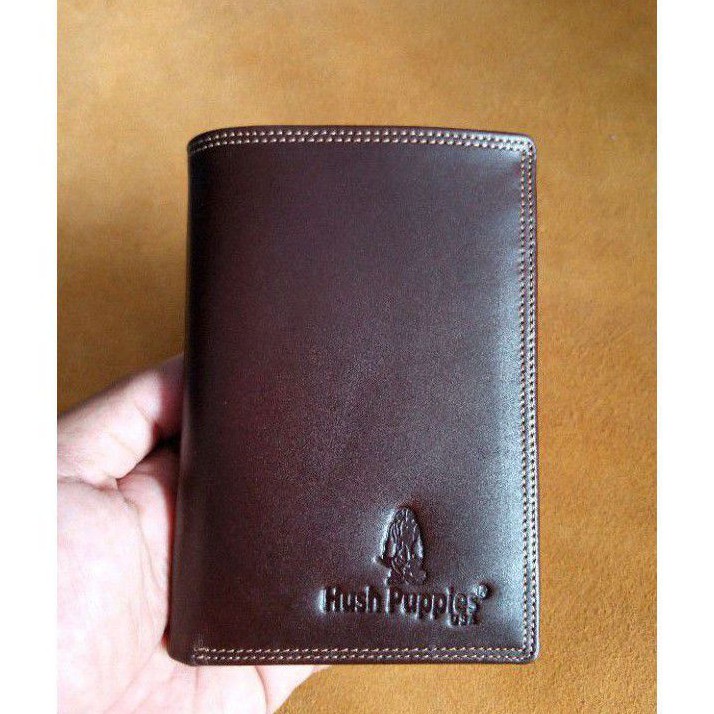 DOMPET PRIA FULL KULIT SAPI ASLI 3/4 EMBOS HUSH PUPPIES (FULL KULIT LUAR DAN DALAM ) KODE A1