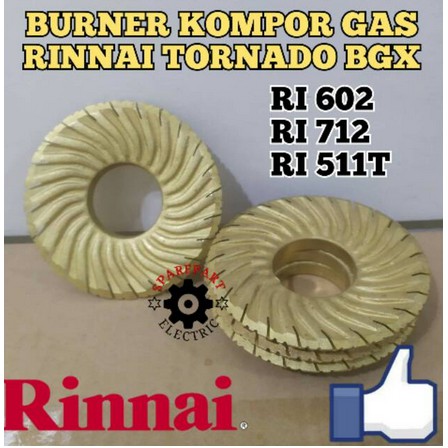 Burner Tornado Kompor gas Rinnai BGX