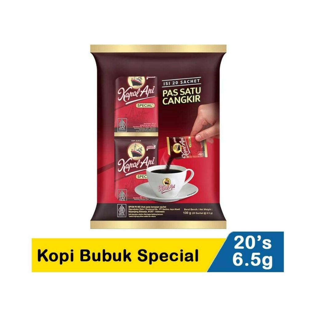 

[BISA COD] Kopi Kapal Api Bubuk Special Tanpa Gula Isi 20