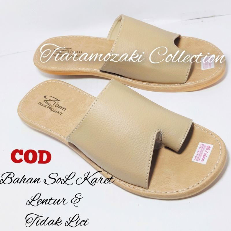 Sandal Papirut Wanita Bisa COD Sandal Wanita Papirut Murah Sandal Kokop Jempol EDPJ002-Jempol Cream