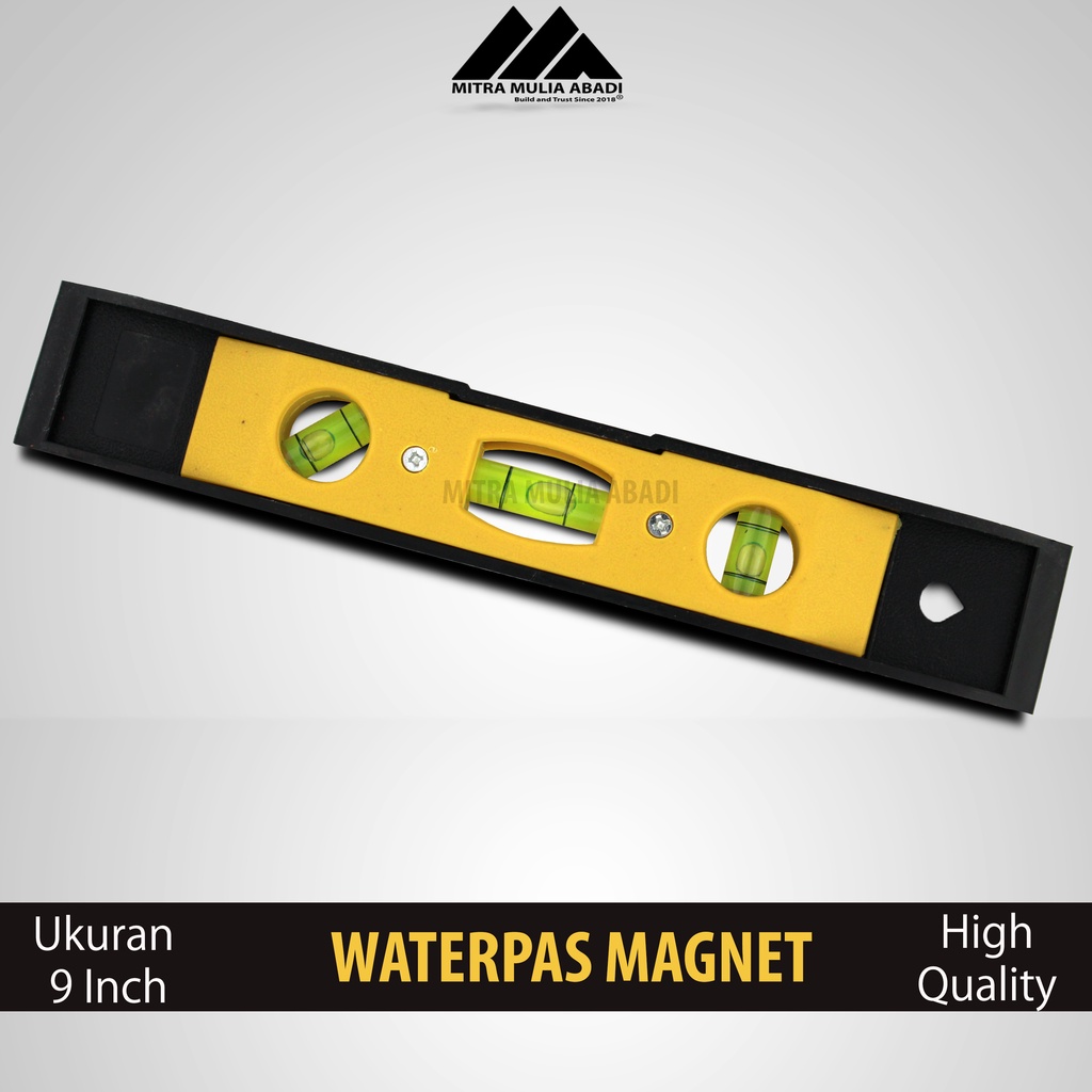 WaterPass / Waterpas Magnet 9&quot; / Alat Ukur Kedataran