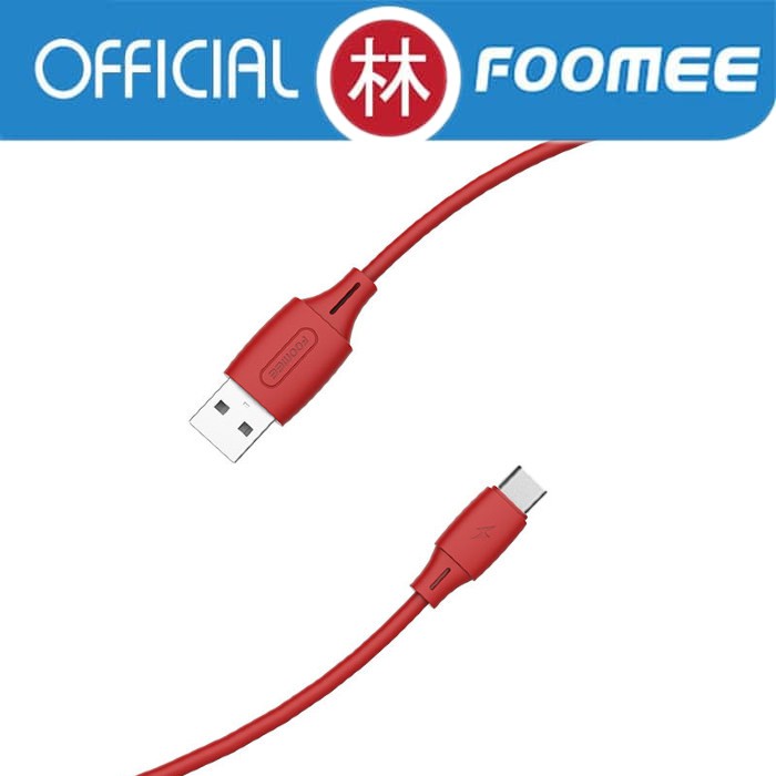 Foomee NK10E Data Cable Type-C Fast Charging 2.4A - 1 Kaleng 20 Pcs