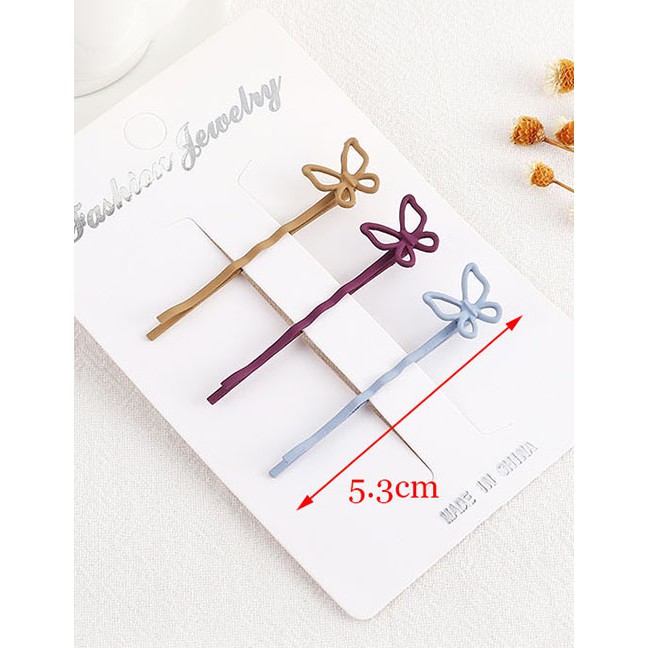LRC Jepit Rambut Fashion Random Color Small Butterfly Hairpin Y61421