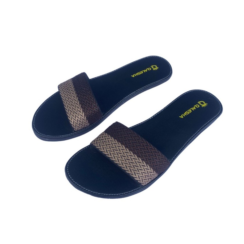 Insyira - Sandal Wanita Selop Turki Non Slip / Sandal Turki Wanita Alas Hitam / Sandal Wanita Lisban