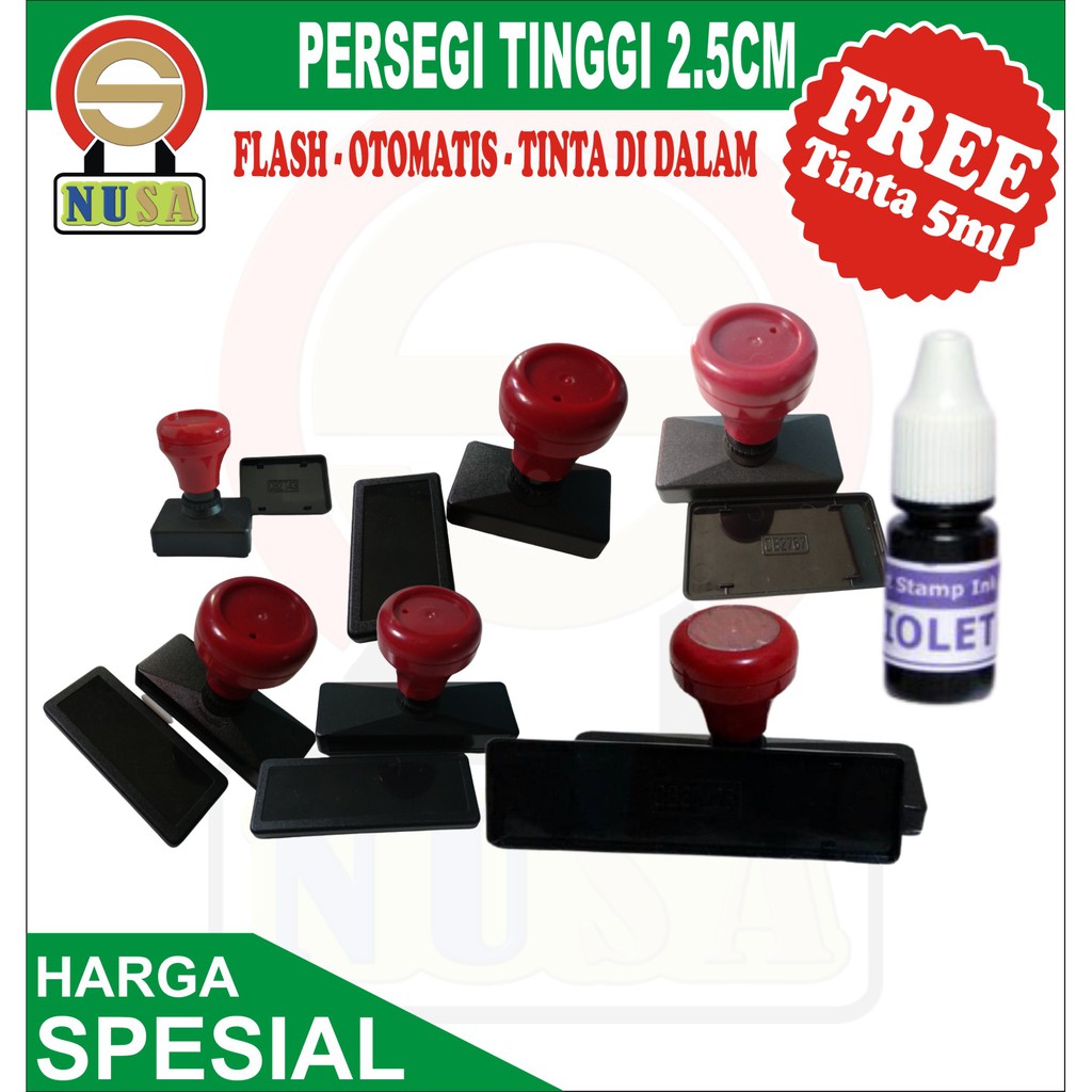 

STEMPEL OTOMATIS PERSEGI PANJANG TINGGI 2.5 CM *BONUS TINTA*