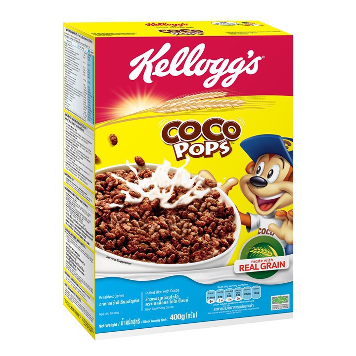 

Kellogg's Sereal Coco Pops Sereal Puf Beras dengan Cokelat 220gr
