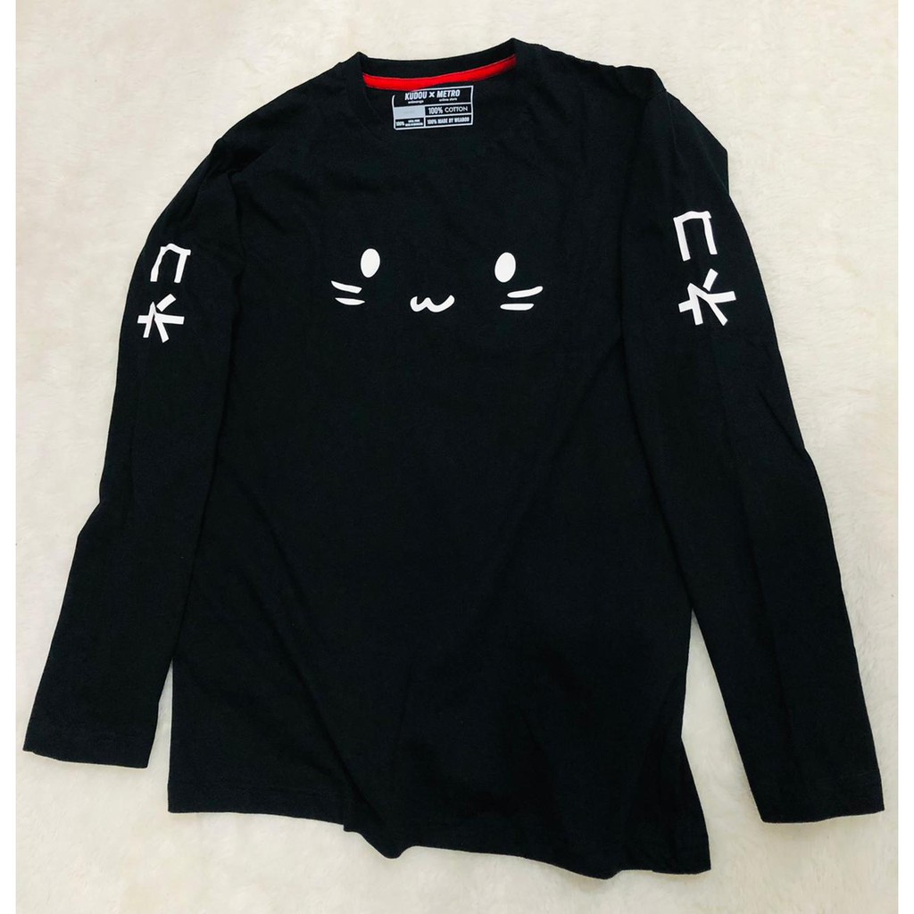 Tshirt Neko Neko Kawaii Cat Black Kuro Neko Premium Quality