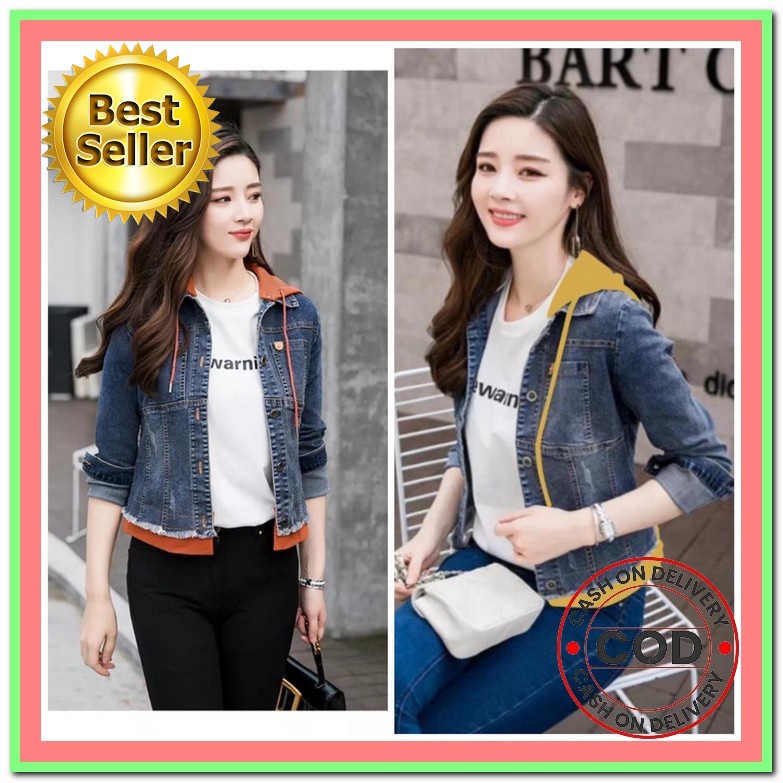 Jaket Jins Wanita Jumbo Oversize Kekinian Import Terbaru Murah Jaket Levis Cewek Denim Sisilia Jacke
