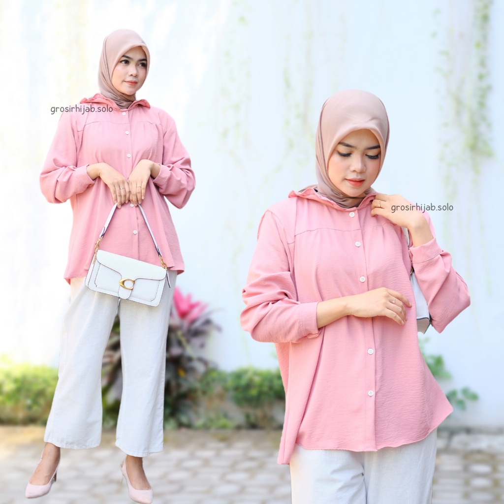 (MGA) BLOUSE BELLE FULL KANCING DAILY BUSUI WANITA BLOUSE AIRFLOW