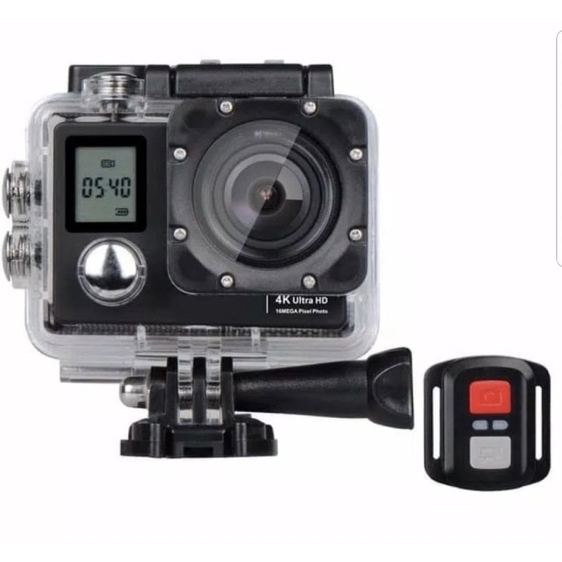 Kamera Action Camera Sportcam 4k 2 LCD Kamera Sport Cam 2 Layar +REMOTE