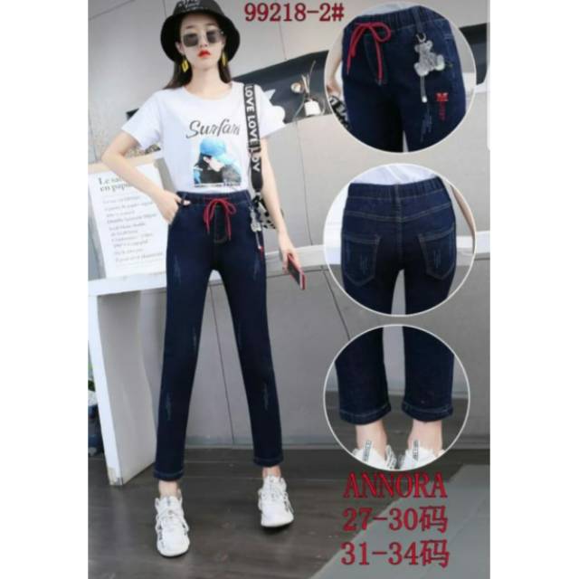 Celana jeans import annora NAVY 99218_2  27 28 29 30
