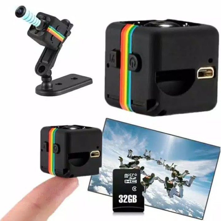 Terlaris Spy Cam SQ11, Kamera ukuran kecil Full HD 1080P 12mp Rechagable Batery