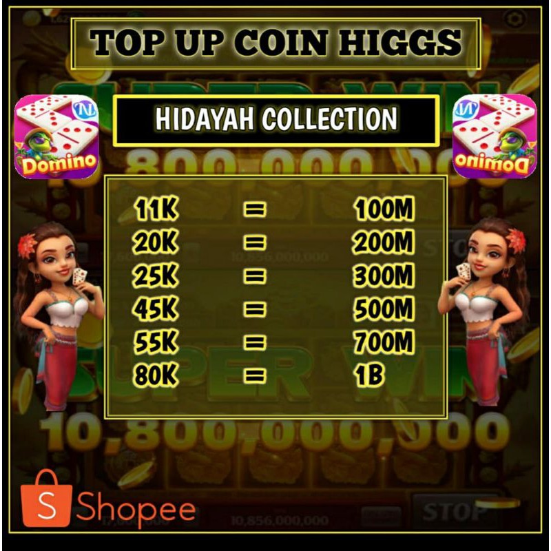 Koin Chip Higgs Domino Island Shopee Indonesia