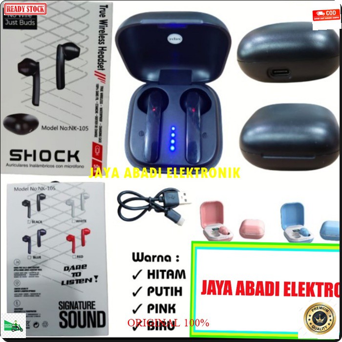 ORIGINAL HEADSET BLUETOOTH TWS EARPHONE WIRELESS EARBUD WIRELES EARPHONE STEREO SPORT TRUE BAS DOUBL