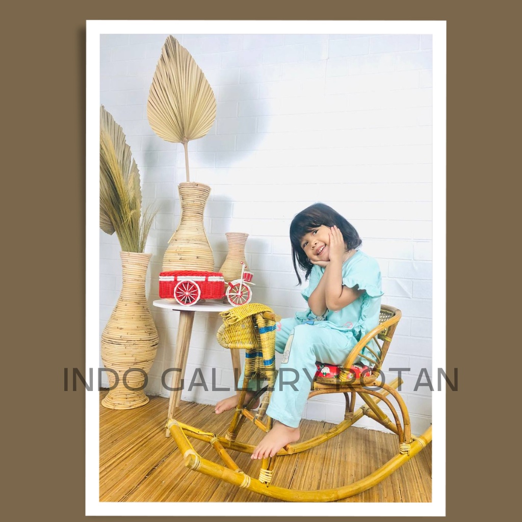 Kuda Goyang Anak Rotan / Kuda Jungkat Jungkit Rotan Alami