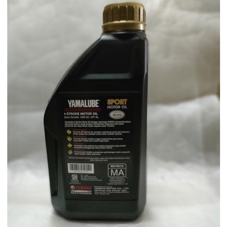 OLI MESIN YAMALUBE SPORT ORI ASLI 100% 1 liter 1L OIL MESIN