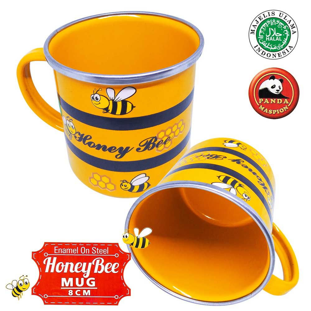 Mug Enamel 8 Cm Maspion honey bee