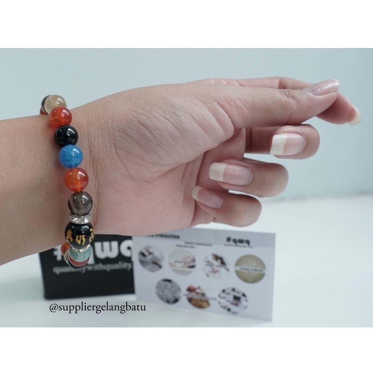 gelang batu chinese giok hijau natural tibet hoki om mani padme hum