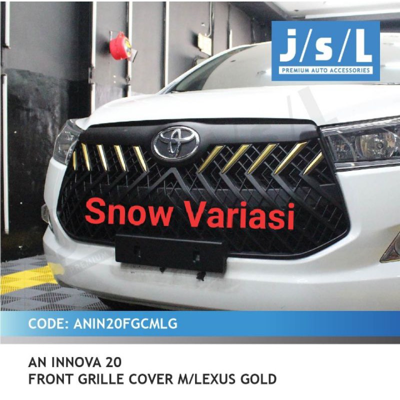 Jsl All new innova grill depan model lexus gold jsl front grille cover blacktivo lis gold