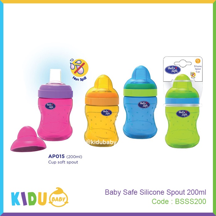 Baby Safe Botol MPASI Anak Silicone Spout 200ml Kidu Baby