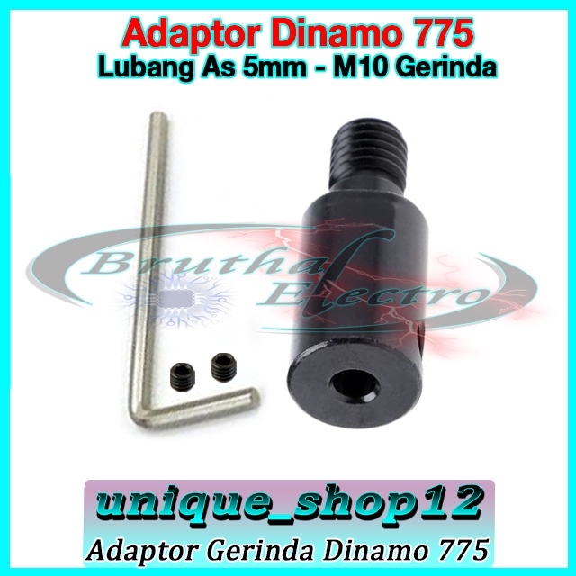 Adaftor Dinamo 775 Lubang As 5mm - M10 Gerinda