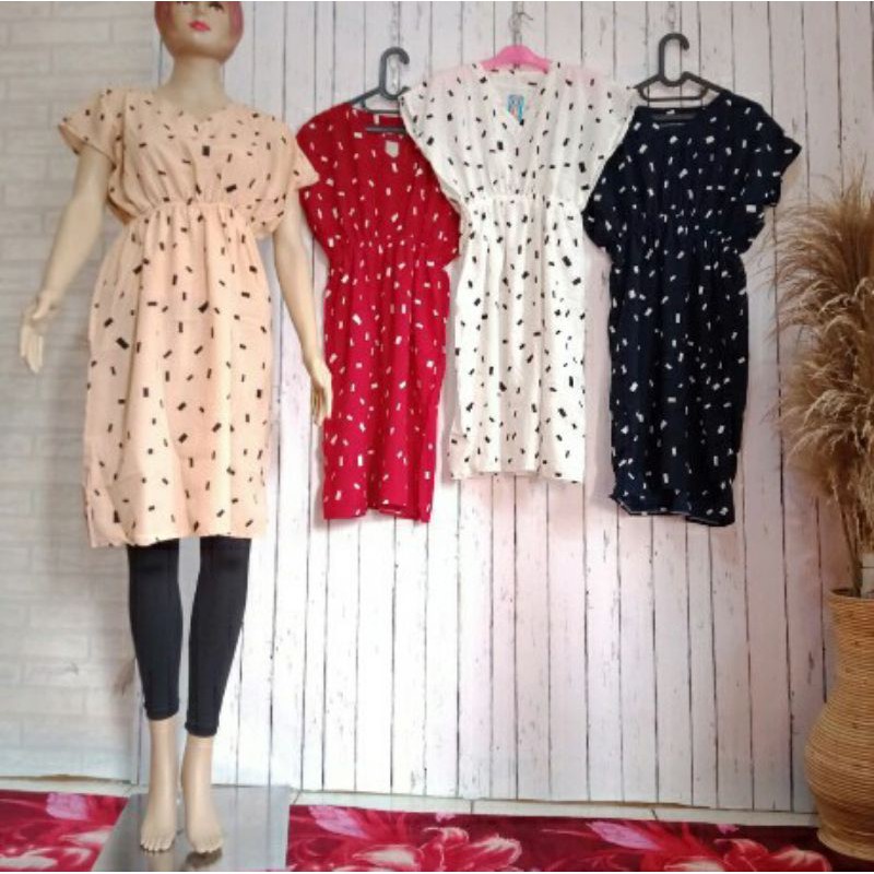 Tunik kaftan terbaru/ Tunik kaftan serut motif kotak