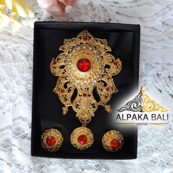 Bros Alpaka Bali Set Bros Anting Cincin U150