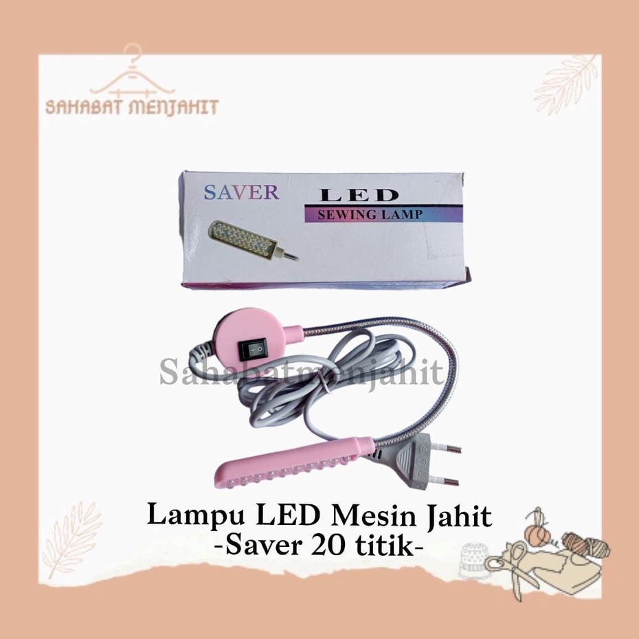 Lampu Mesin Jahit LED 20 Titik Belalai Magnet / Lampu LED 20 titik