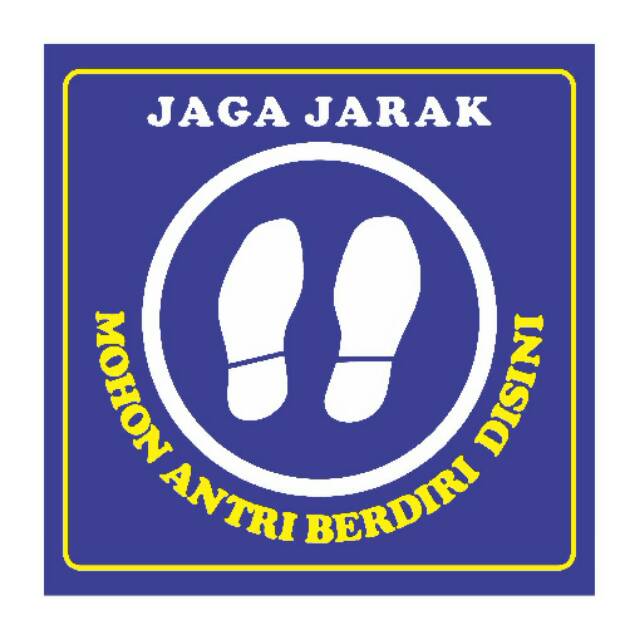 

Stiker Jaga Jarak / Mohon Jaga Jarak / berdiri disini