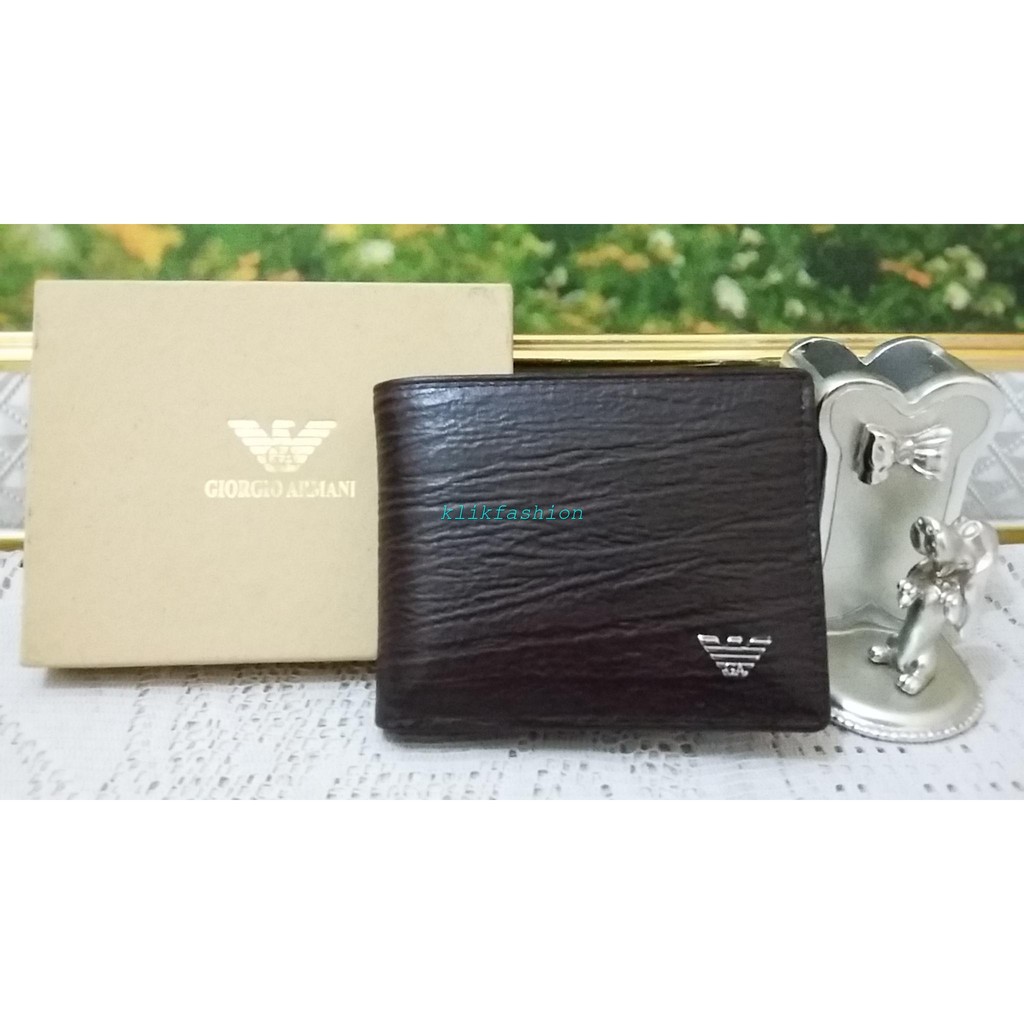 Dompet Pria Kulit Asli (Giorgio Armani)  Coklat 3-83