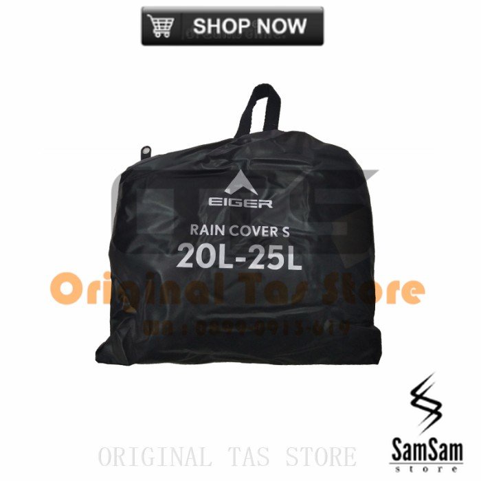 Raincover Eiger 910005464 Transparent S Cover Bag 20L - 25L Black