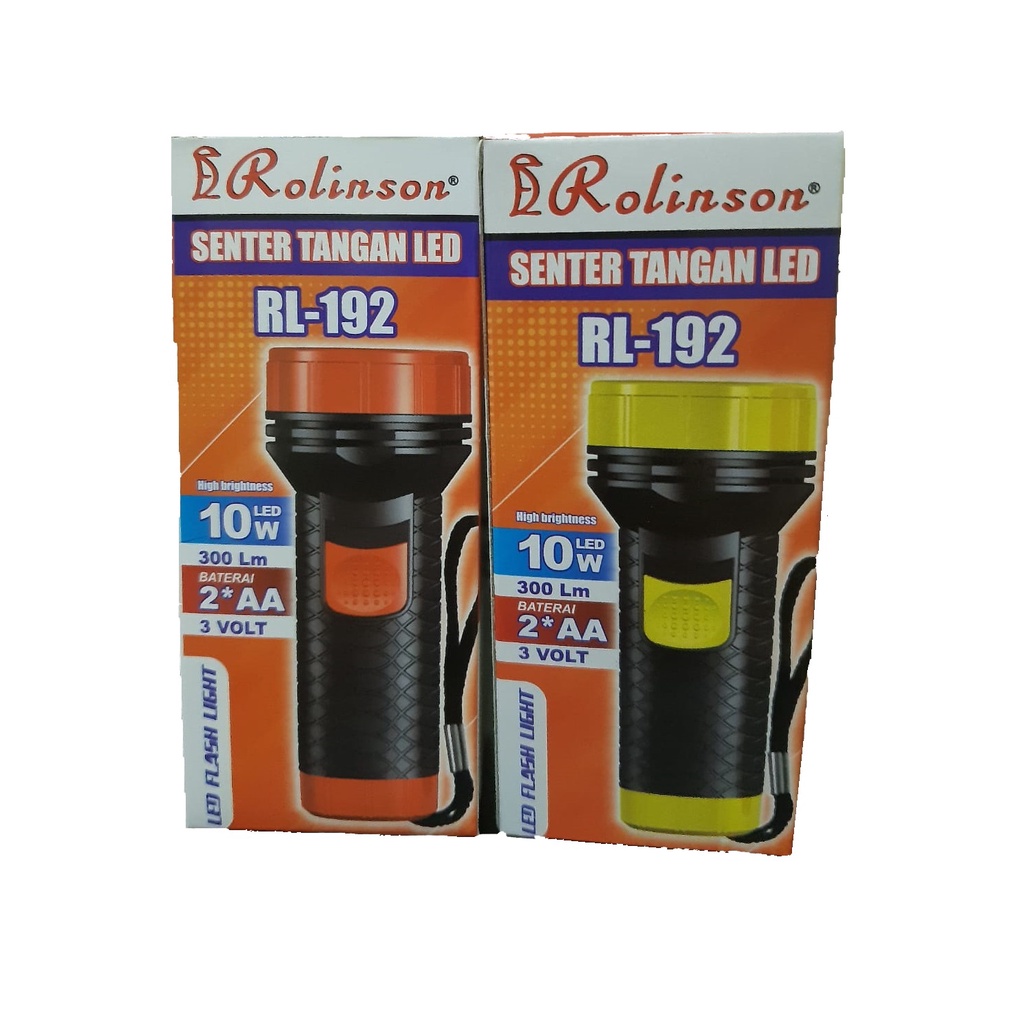 TERBARU!!Senter tangan LED High Brightness RL-192 10w Rolinson Menggunakan BATERAI AA/A2 Flashlight Senter Outdoor Senter Berkemah (COD) MURAH