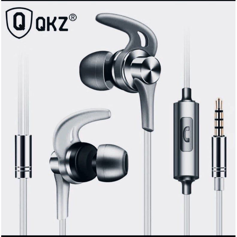 QKZ EQ1 Earphone HiFi Stereo Bass 3D Sound dengan Mikrofon - Hitam