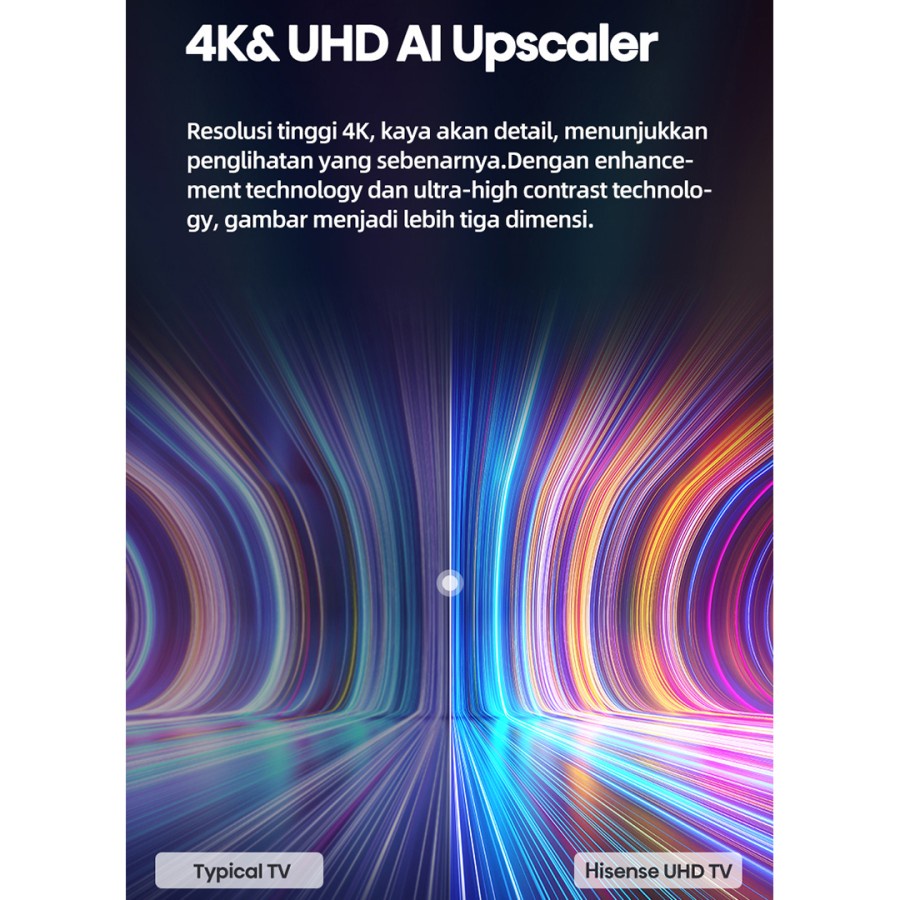 Hisense 55 inch Vidaa Smart 4K UHD TV-Bezelles design (Model 55E6H)