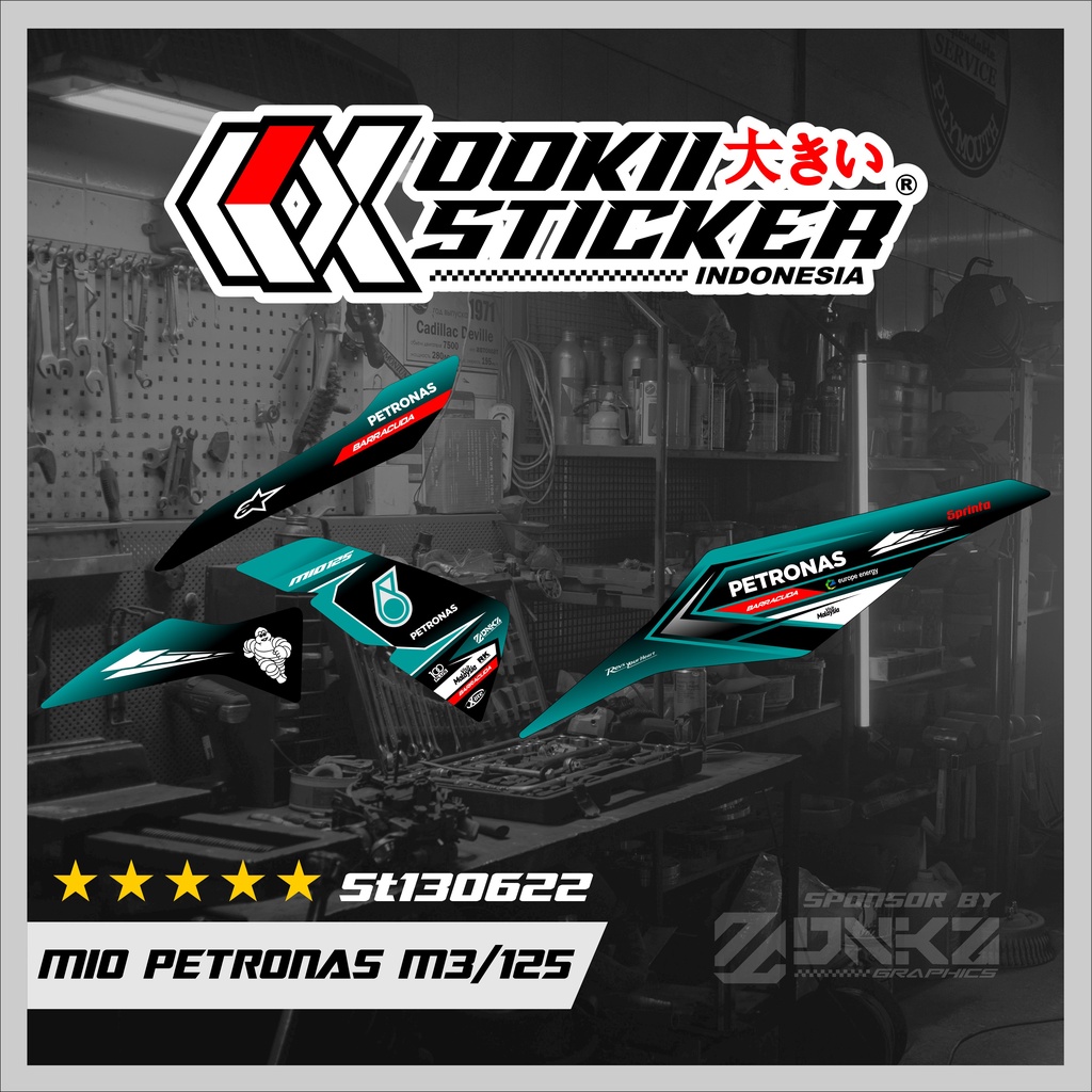 Stiker Mio M3 Decal Striping Mio M3 / Mio Z / Mio 125 Petronas ST130622 OOKII