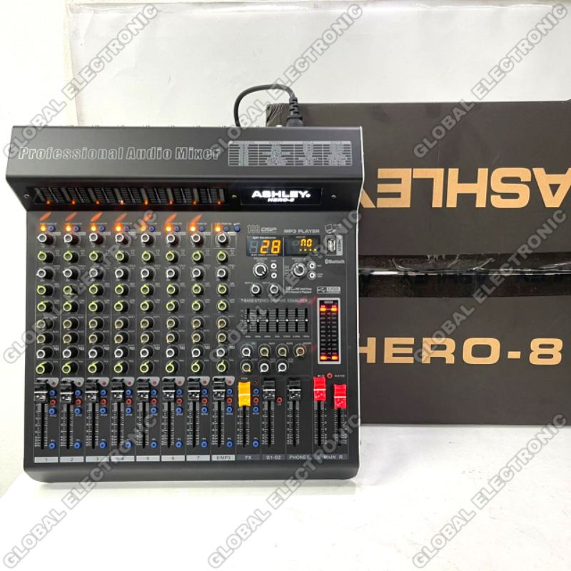 Promo Audio Mixer Ashley Hero 8 Channel Original Multi Effect 199dsp mixer hero 8 / hero8 / original