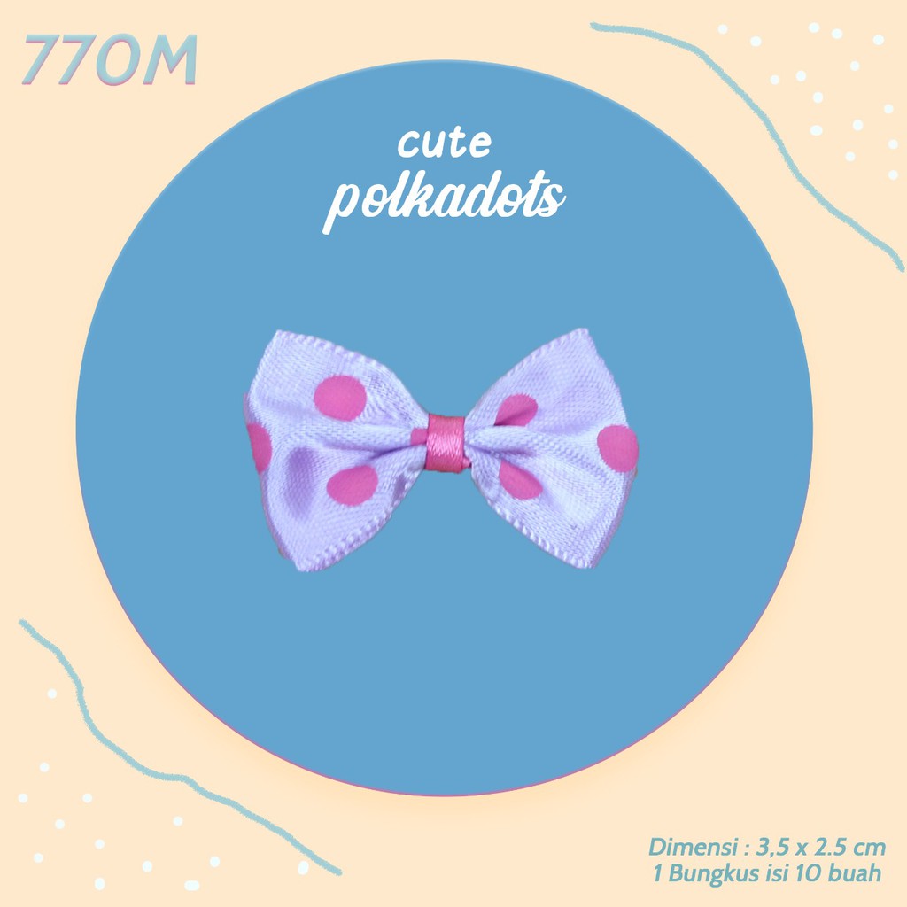 Pita Aplikasi Satin Polkadot 770M (per-100Pcs)